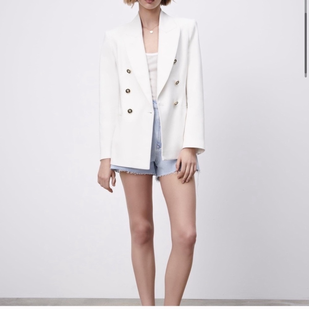 ZARA Double Breasted Balmain Style Blazer